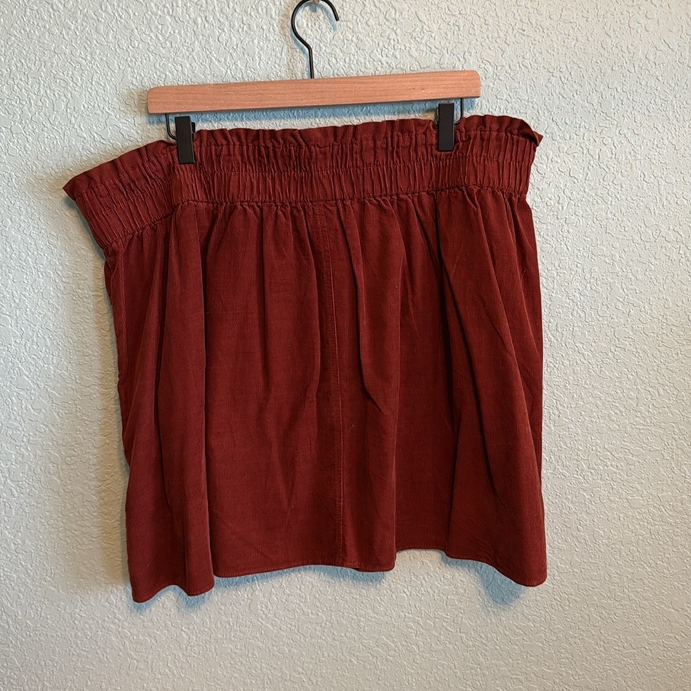Madewell buttonfront paper bag skirt - Picture 3 of 4